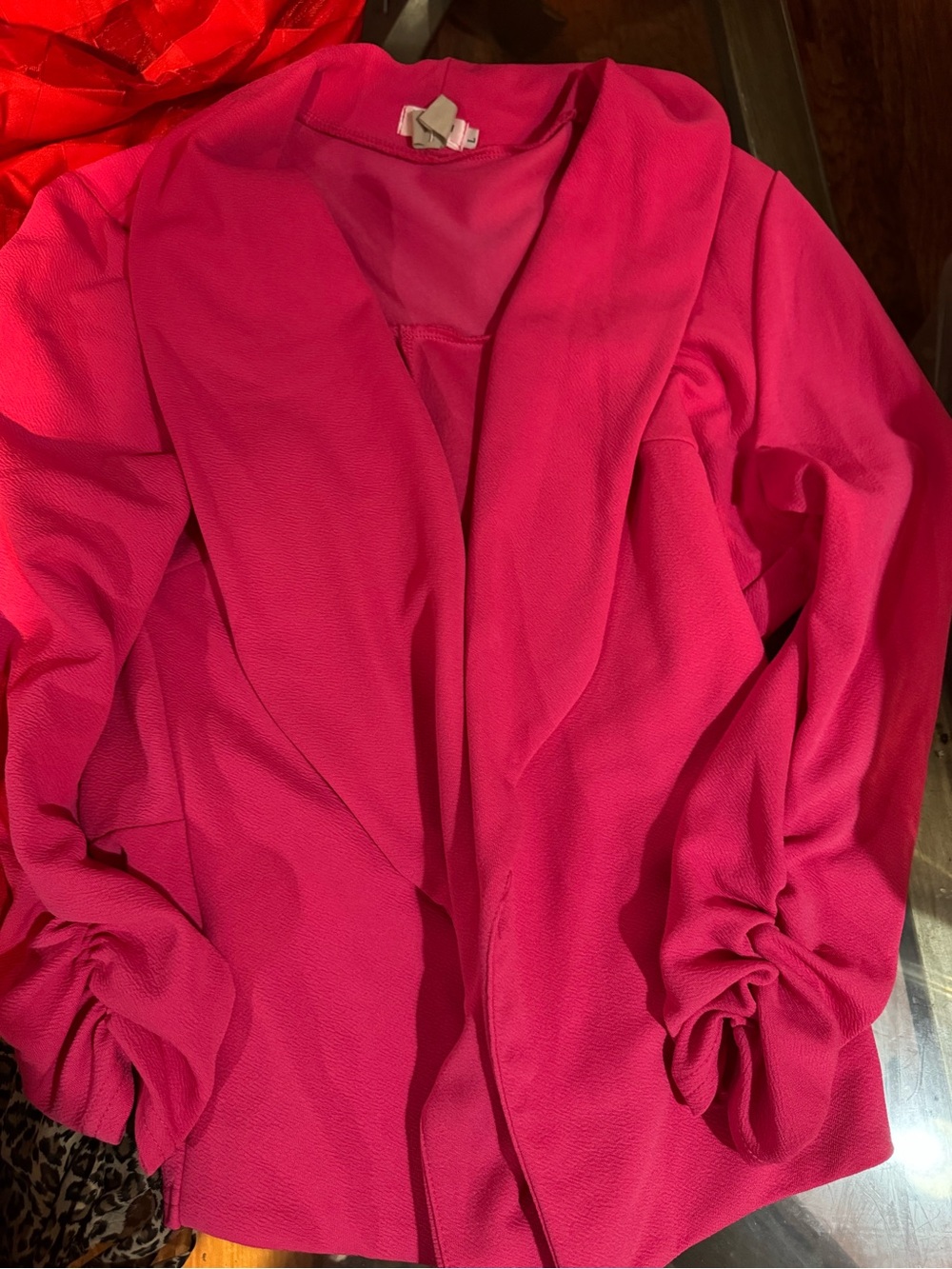 Women’s Open-Front Hot Pink Blazer Jacket